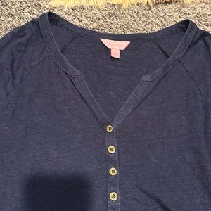 Lily Pulitzer egret Henley top